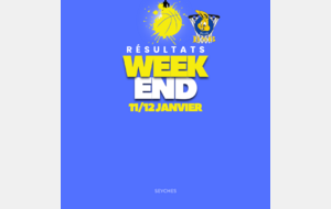 Résultats du Week end 11/12 Janvier