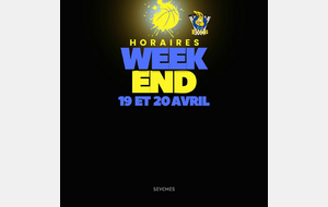 Programme du week-end du 19 et 20 Avril